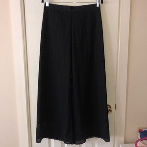 Black Wide-leg Pants